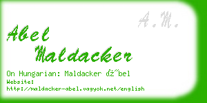 abel maldacker business card